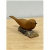 Image 5 : 2 Artist Signed Duck / Bird Wood Carving Sculptures - Larger approx: 8"W 4.25"T