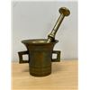 Image 1 : Heavy Brass Mortar & Pestle - Mortar 4.25"T 5.5"W Pestle 9"