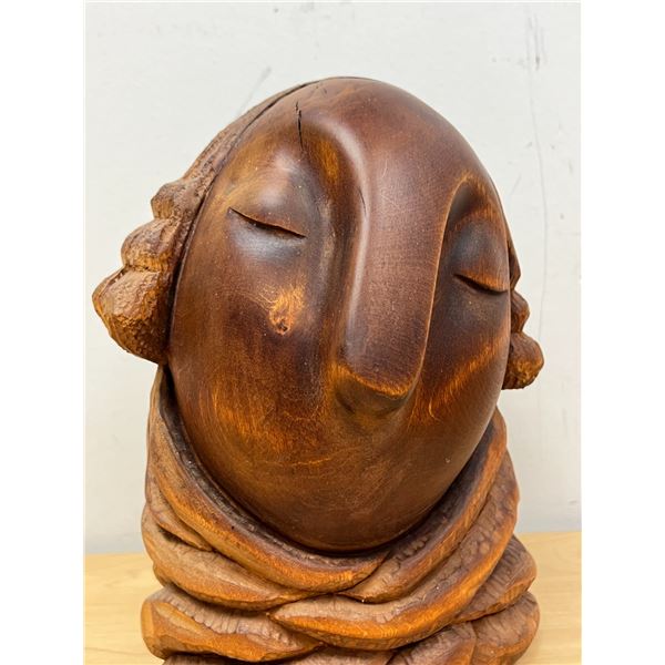 Nicely Done Wood Carving Sculpture - Signed "Vlasov 1991" Larger Approx: 9.5"T 7"W