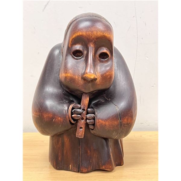 Nicely Done Wood Carving Sculpture - Signed "Vlasov 1990" Larger Approx: 9.25"T 6"W