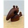 Image 2 : Unusual Abstract Wood Carving Sculpture - Approx: 7.5"W 5.5"T