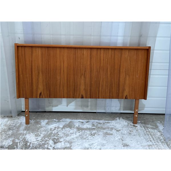 Teak Headboard - some wear/use, see photos Smaller Approx: 60"W 37.5"T