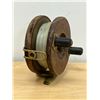 Image 3 : Vintage Wood / Brass Fishing Reel - lager approx; 6" Nice décor item,  see all photos