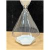 Image 2 : Large Unusual Glass Octagonal 8 Sided Hour Glass 12"T