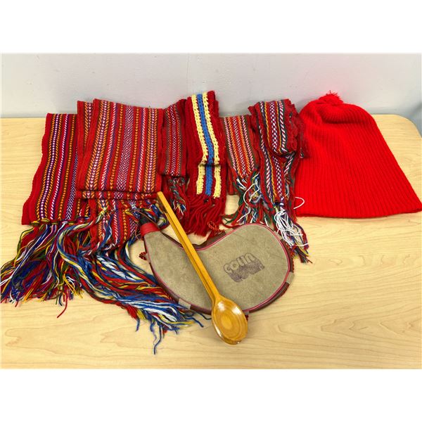 Le Festival Du Voyageur Sashes / Toque / Spoons & water bottle as pictured