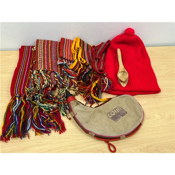 Le Festival Du Voyageur Sashes / Toque / Spoons & water bottle as pictured