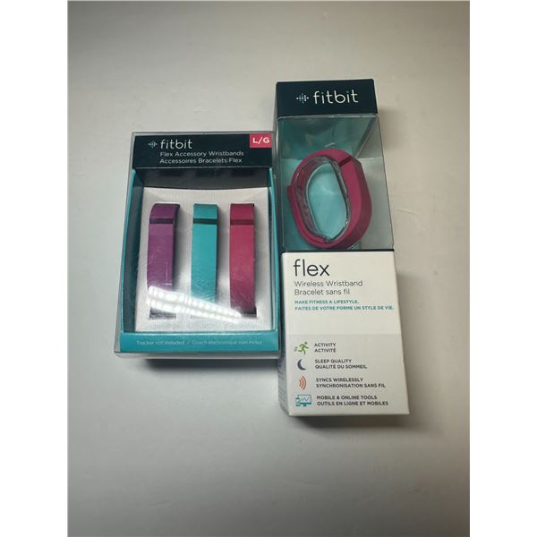 FITBIT FLEX - new in box and set of 3 flex accessory wristbands