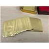 Image 4 : Deck of Gold Foil Playing Cards with Wood Box - complete - see all photos
