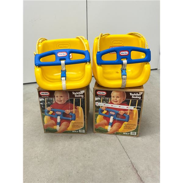 2 Vintage Little Tikes Toddler Swings With Boxes - see all photos - good used condition