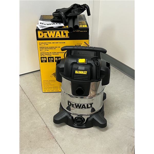 New Dewalt Stainless Steel 10 Gallon Wet/Dry Vacuum - see all photos