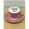 Image 4 : Aynsley Fine English Bone China Pink Rose Teacup & Saucer - very nice, see photos