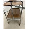 Image 3 : Vintage Tubular Chrome Fold Up Bar Cart - Approx: 25x16" & 27.5"T