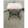 Image 1 : Mid Century Metal Vanity Bench / Stool - Approx: 16x16" & 16.5"T