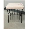 Image 2 : Mid Century Metal Vanity Bench / Stool - Approx: 16x16" & 16.5"T