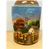 Image 2 : Hand Painted Stoneware Crock Jug - Signed "Shelley" approx: 13x7"