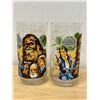 Image 1 : 2 Vintage Star Wars Chewbocca Drinking Glasses - Burger King Promo 5.5"