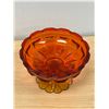 Image 3 : Vintage Orange / Yellow Fenton? Covered Candy Dish - Approx: 7.5"T 7.5"W