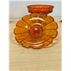 Image 5 : Vintage Orange / Yellow Fenton? Covered Candy Dish - Approx: 7.5"T 7.5"W