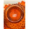 Image 6 : Vintage Fenton Orange Art Glass Basket Candy Dish / Centerpiece Approx: 7.25"T 6.5"W