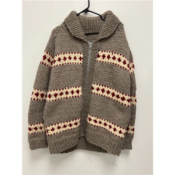 Vintage Wool Cowichan Sweater as pictured - approx: 9" across Shoulders 19" armpit to bottom