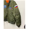 Image 2 : Green with Orange Interior Flight Jacket as pictured - 12" across Shoulders 13" armpit to bottom