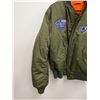 Image 3 : Green with Orange Interior Flight Jacket as pictured - 12" across Shoulders 13" armpit to bottom