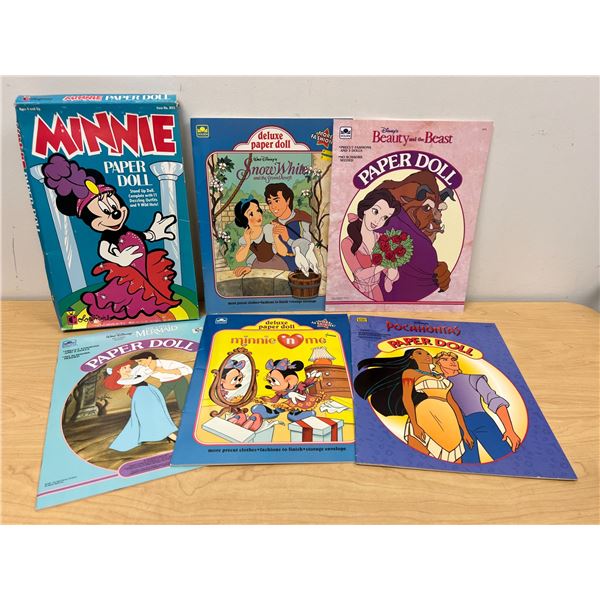 Lot of 6 Disney & Similar Paper Doll Books - Look new/unused