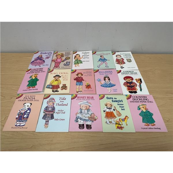 Lot of 15 mini Paper Doll Books as pictured - Look new/unused