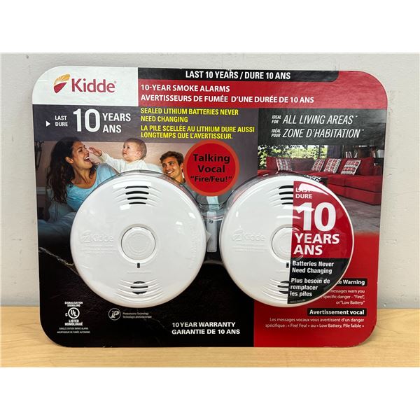 2 New Kidde Vocal 10-Year Smoke alarms