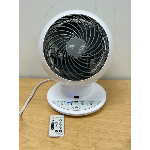 Woozoo Globe Multi-Directional Oscillating Fan w/remote - tested quickly, working 12"T