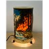 Image 1 : Vintage 1950s Econolite Forest Fire Motion Lamp as pictured - some warping to shade, see photos