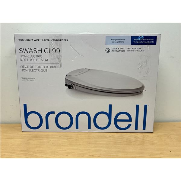New Brondell Swash CL99 Non Electric Bidet Toilet Seat - Elongated White, see photos