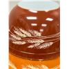 Image 3 : 3 Pyrex Wheat Pattern Mixing Bowls - nice overall 1.5, 2.5 & 4 Qt