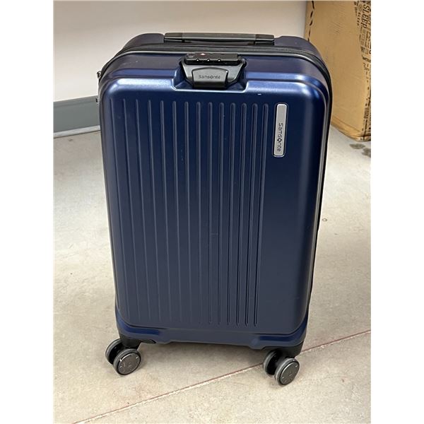 Blue Samsonite Carry-On Travel Hard Shell Suitcase - light use, see photos for details & size
