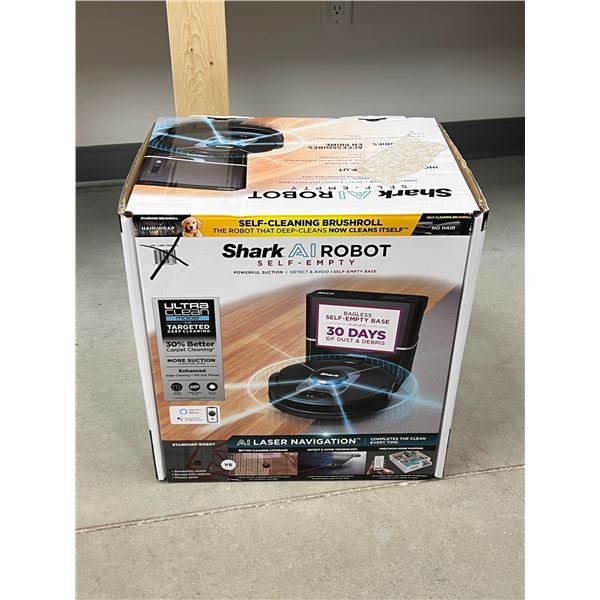 Shark AI Robot Self-Empty Vacuum - Some use, open box - not tested