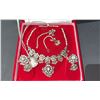 Image 2 : 5-PC JEWELRY SET INCLUDING; NECKLACE & 2 PAIRS OF EARRINGS