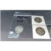 Image 2 : 4 ASSORTED WORLD COINS INCLUDING; 1952 MEXICO SILVER PESO, 1954 & 1960 UNITED STATES SILVER HALF