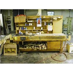 SHOP WORK TABLE WITH VISE