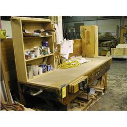 SHOP WORK TABLE WITH VISE