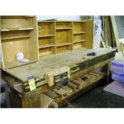 SHOP WORK TABLE WITH VISE