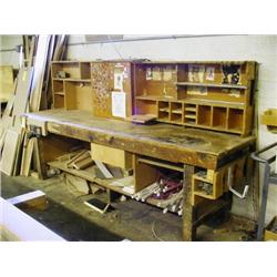 SHOP WORK TABLE WITH VISE