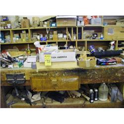 LOT OF HARDWARE IN SHELF