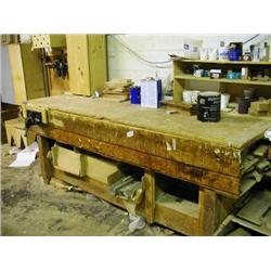 SHOP WORK TABLE WITH VISE