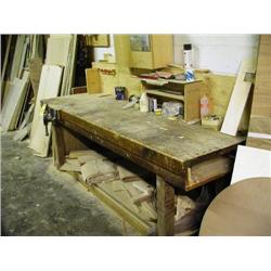 SHOP WORK TABLE WITH VISE