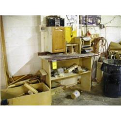 LOT WORK TABLE WITH CONTENTS