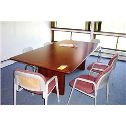 LOT CONFERENCE TABLE AND CHAIRS