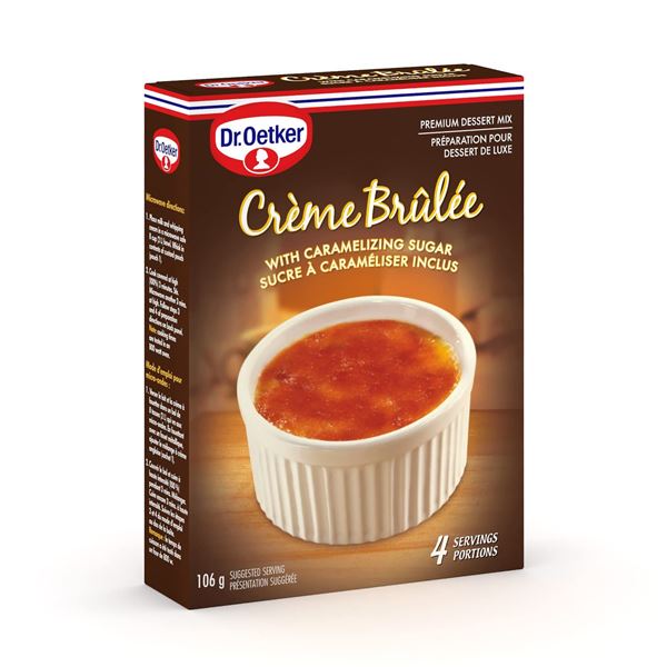 CASE WITH 12 DR.OETKER 106G CREME BRULEE MIXES