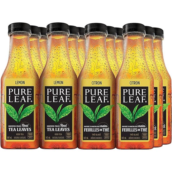CASE WITH 12 547ML BOTTLES OF PURE LEAF LEMON