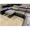 Image 3 : GREY LEATHER SECTIONAL SOFA *TESTED WORKING*