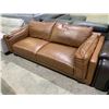 Image 2 : BROWN LEATHER SOFA
